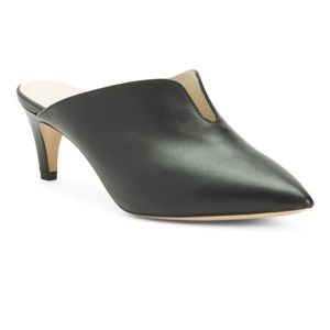 NEW Napoleoni Leather Mules With V Cut Out